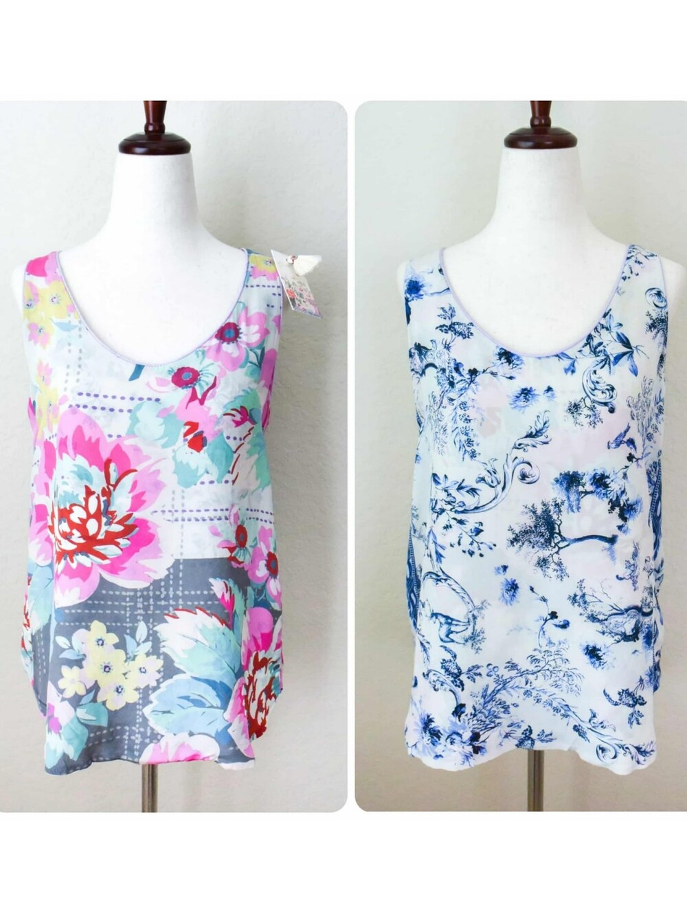 *Johnny Was* Ferrara REVERSIBLE Silk Tank Top - size XS - NEW! - FAST SHIP!